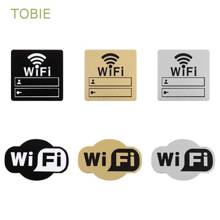 Tobie สติกเกอร์ติดผนัง อะคริลิค ลายป้าย WIFI เขียนซ้ําได้ สําหรับร้านอาหาร บัญชี และรหัสผ่าน