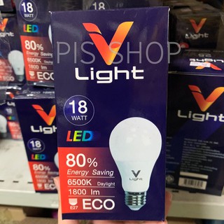 หลอดเกลียว สีขาว LED 18W V-LIGHT