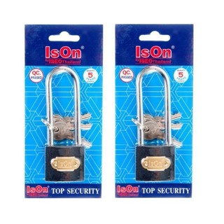 กุญแจสปริง กุญแจล็อค ISON 32L 32MM BK ขายาว (ดำ) x 2 อัน