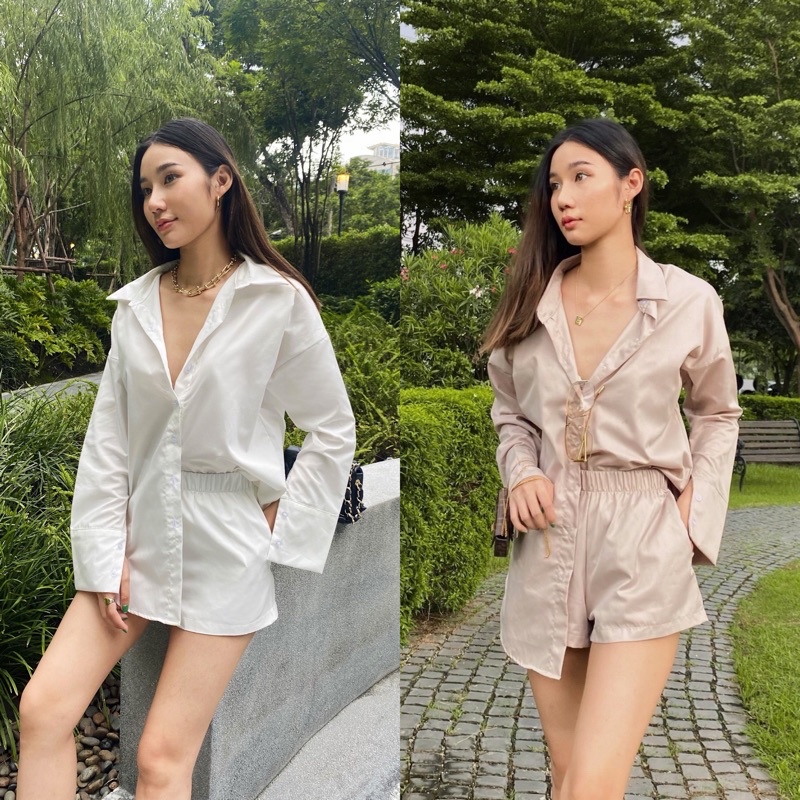 Kamal set in offwhite&ovaltine