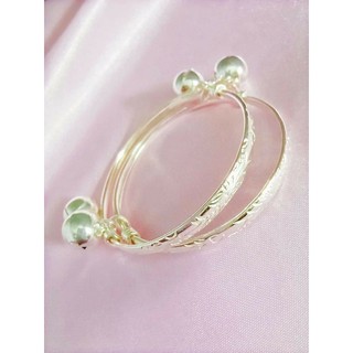 กำไลข้อเท้าเด็กเงินแท้ 925 ขนาด 1 บาท
