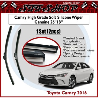 Toyota Camry 2016 ที่ปัดน้ําฝน ซิลิโคนนิ่ม เกรดสูง 26 นิ้ว 18 นิ้ว