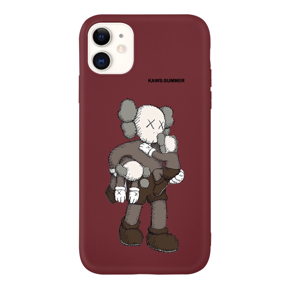 Fashion Tide Brand Kaws XX Pattern Silicone Case for iPhone 11 11Pro
