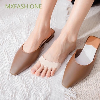 Mxfashione ใหม่แผ่นรองเท้าส้นสูงแบบครึ่งนิ้วเท้าสําหรับใส่ในรองเท้าหลากสี