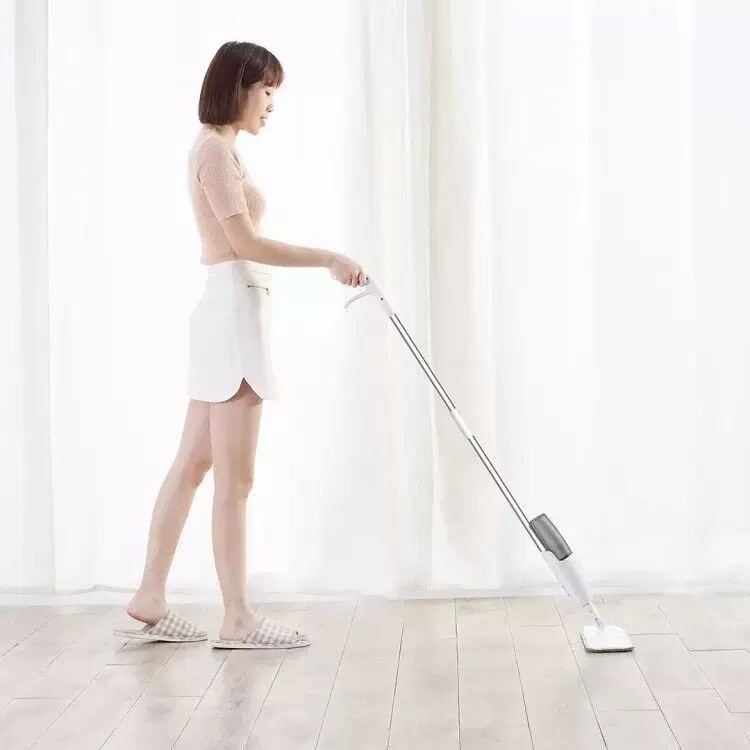 ไม้ถูพื้นพ่นน้ำ Spray Mop สเปรย์ม็อบ ไม้ถูพื้น ม๊อบดันฝุ่น ไม้ถู หมุนได้ 360 องศา เครื่องดูดฝุ่น