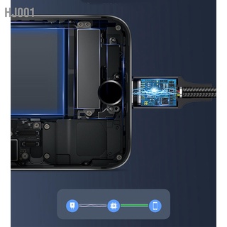 Hj001 3 In 1 สายชาร์จ Usb 1.2 เมตร ทนต่อการขัดถู สําหรับโทรศัพท์มือถือ