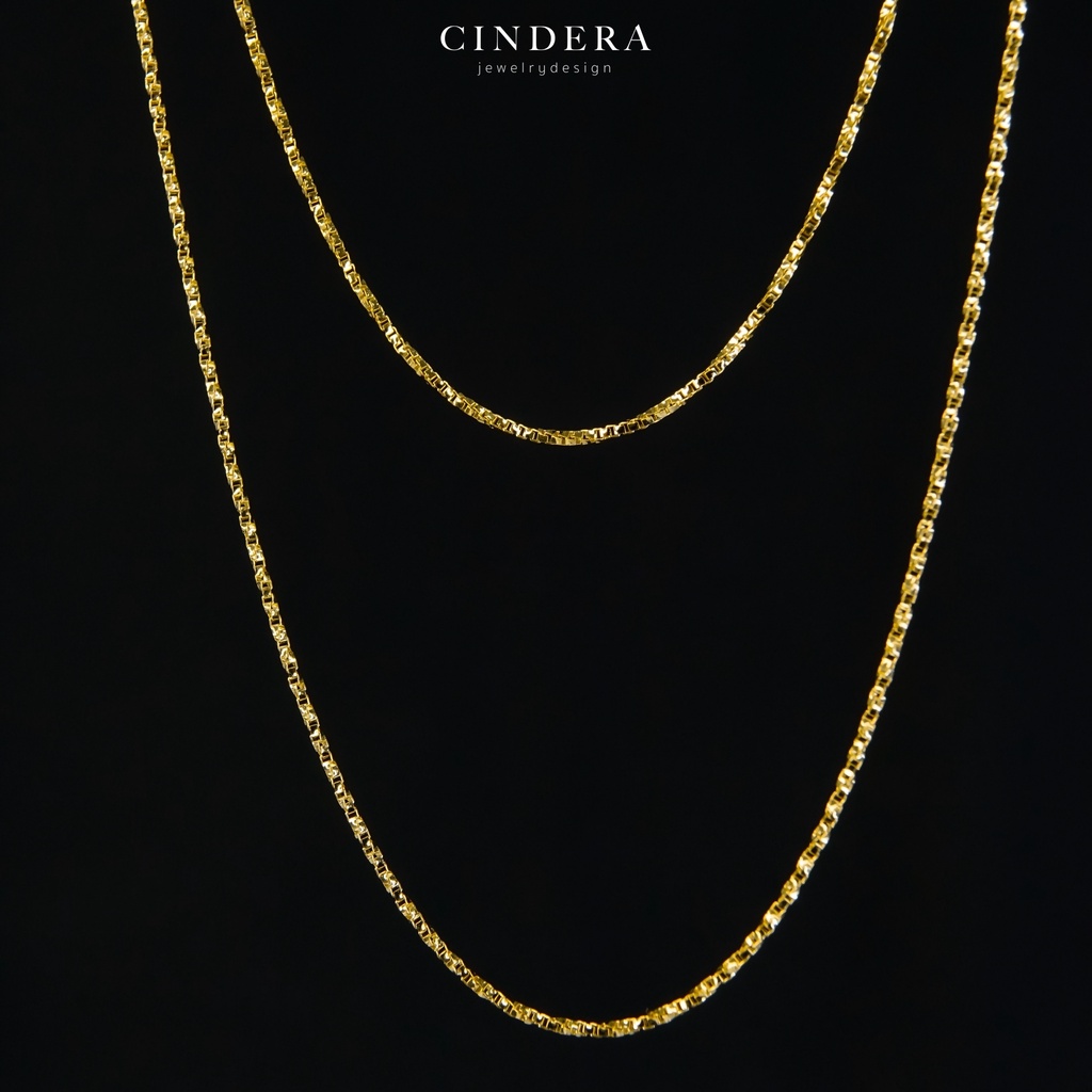 สร้อยคอทองคำแท้ 9K ITALY 🇮🇹 ลาย บ๊อกทวิส สร้อยคอทอง นำเข้าจากประเทศ อิตาลี แท้ มีใบรับประกันสินค้า