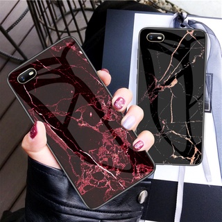 [พร้อมส่ง] เคสโทรศัพท์มือถือกระจกนิรภัย แบบแข็ง กันกระแทก ลายหินอ่อน แวววาว หรูหรา สําหรับ oppo F7 F5 F3 F9 F11 F11 Pro F17 F17 Pro F19 F19 Pro F19 Pro+