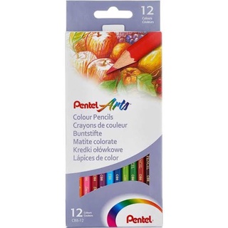 Colour pencils By Pentel ดินสอสีไม้เพนเทล 12สี