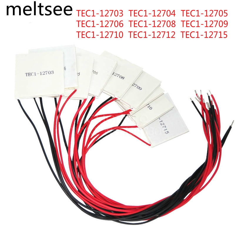 Tec1-12705 เทอร์โมอิเล็กทริกคูลเลอร์ Peltier TEC1-12706 TEC1-12710 TEC1-12715 40*40 มม. Peltier 1270