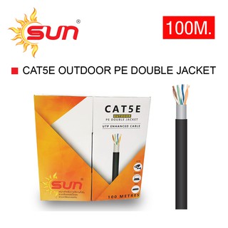 สายแลน CAT5e 100 ม. SUN สายภายนอก (UTP LAN)