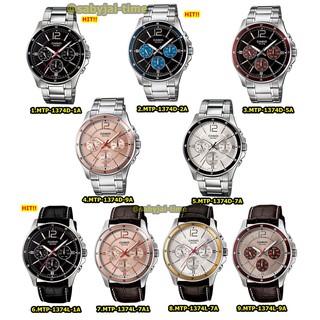 ราคาแท้ cmg ประกันศูนย์ 100% Casio ผู้ชาย MTP-1374 Series MTP-1374L MTP-1374D   รับประกัน 1 ปี