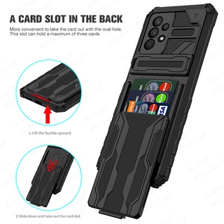 For Samsung Galaxy A 02 12 22 32 42 52 72 5G Shockproof Cover for Sansung A22 A32 A42 A52s A72 Holder Card Bag Protector Case