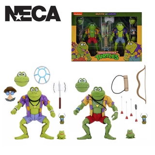 NECA Teenage Mutant Ninja Turtles (Cartoon) – 7” Scale Action Figure –Genghis &amp; Rasputin Frog  2 pack