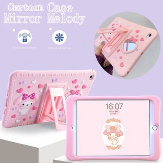 For iPad 10.2 Gen9 Gen8 Gen7 Gen6 Pro 11 2020 2021 2022 10.5 9.7 2018 2017 Air 5 4 3 2 iPad10 ipad9 iPad5 iPad6 mini 1 2 3 4 mini5 เปลือก Mirror Cartoon Melody Soft TPU Case สุนัขอบเชย เคสซิลิโคน