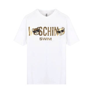 เสื้อยืด พิมพ์ลายหมี Moschino น่ารัก สําหรับผู้หญิง