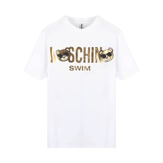 เสื้อยืด พิมพ์ลายหมี Moschino น่ารัก สําหรับผู้ชายและผู้หญิง