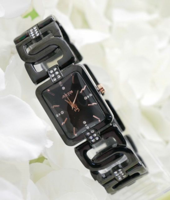 Julius นาฬิกาแฟชั่นเกาหลีของแท้ 💯% ประกันศูนย์ไทย นาฬิกาข้อมือผู้หญิง สายสแตนเลส รุ่น Ja-650