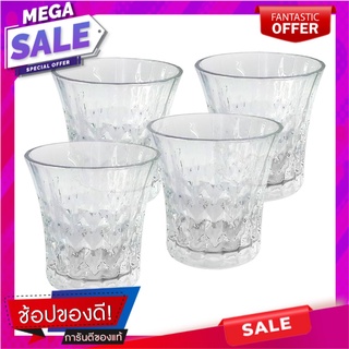 แก้วน้ำ 300ml KECH DIAMOND แพ็ค 4 ใบ แก้วน้ำ TUMBLER 300ml KECH DIAMOND PACK 4