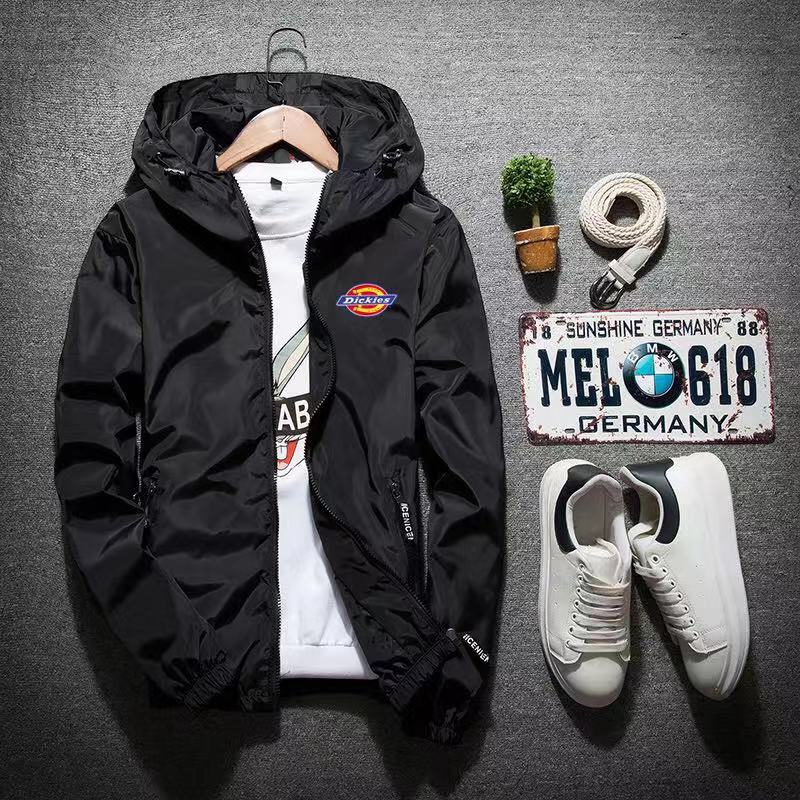 DICKIES ดิ๊กกี้ เสื้อแจ็คเก็ตผู้ชายฤดูใบไม้ร่วงใหม่เวอร์ชั่นเกาหลีของเทรนด์ฮาราจูกุหลวมสบายๆคลุมด้วยผ้ากันลมหล่อแจ็คเก็ตป่า