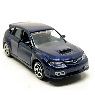 รถเหล็กมาจอเร็ต Majorette Subaru Impreza STI สีน้ำเงิน ขนาด 1/64 ยาว 8 cm มือสอง #002