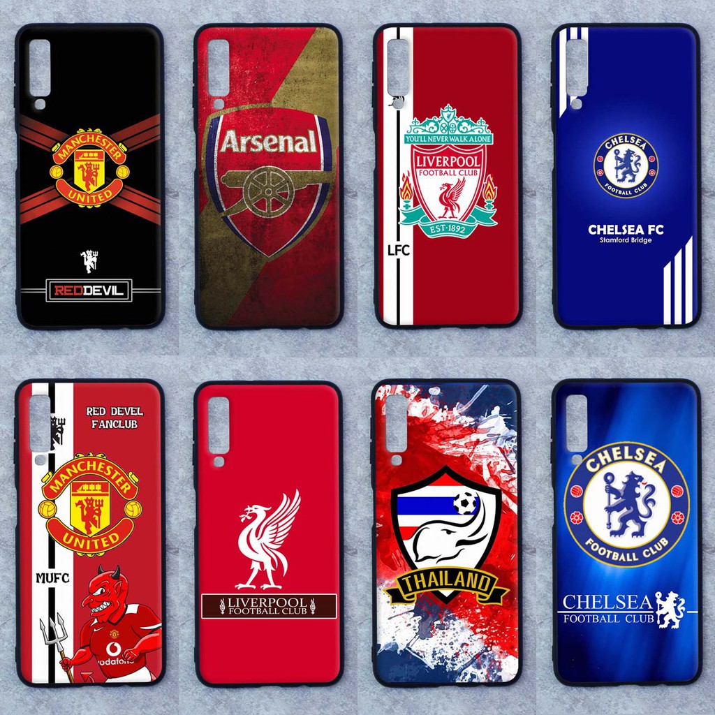 เคส Samsung A7 (2018) ลายทีมฟุตบอล ขอบนิ่มหลังแข็ง เคสมือถือ เคสโทรศัพท์ Case