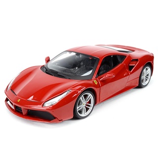 โมเดลรถยนต์ โมเดลรถเหล็ก โมเดลFerrari 488 GTB Burago 1/24 พร้อมส่งจาก กทม.