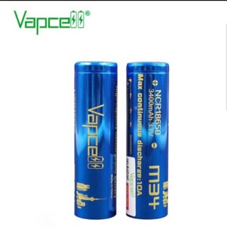 Vapcell NCR18650 M34 3400mAh 2ก้อนแถมกระเป๋าใส่ถ่าน