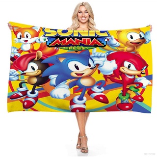 Ellen Hedgehog Sonic ผ้าขนหนูไมโครไฟเบอร์ ทรงสี่เหลี่ยม พิมพ์ลายการ์ตูนดิจิทัล สําหรับอาบน้ําเด็ก