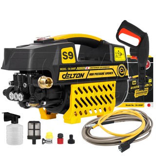 DELTON เครื่องฉีดน้ำแรงดันสูง 350 บาร์ 3800 วัตต์ รุ่นใหม่! มอเตอร์เหนี่ยวนำ Induction Motor สามารถดูดน้ำได้ด้วยตัวเอง และมีระบบ auto stop พร้อม อุปกรณ์ ครบชุด High Pressure Washer เครื่องฉีดน้ำ S9 รุ่น S9-350BT