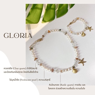 Mardimidi- Gloria necklace สร้อยมุกแท้หินแท้