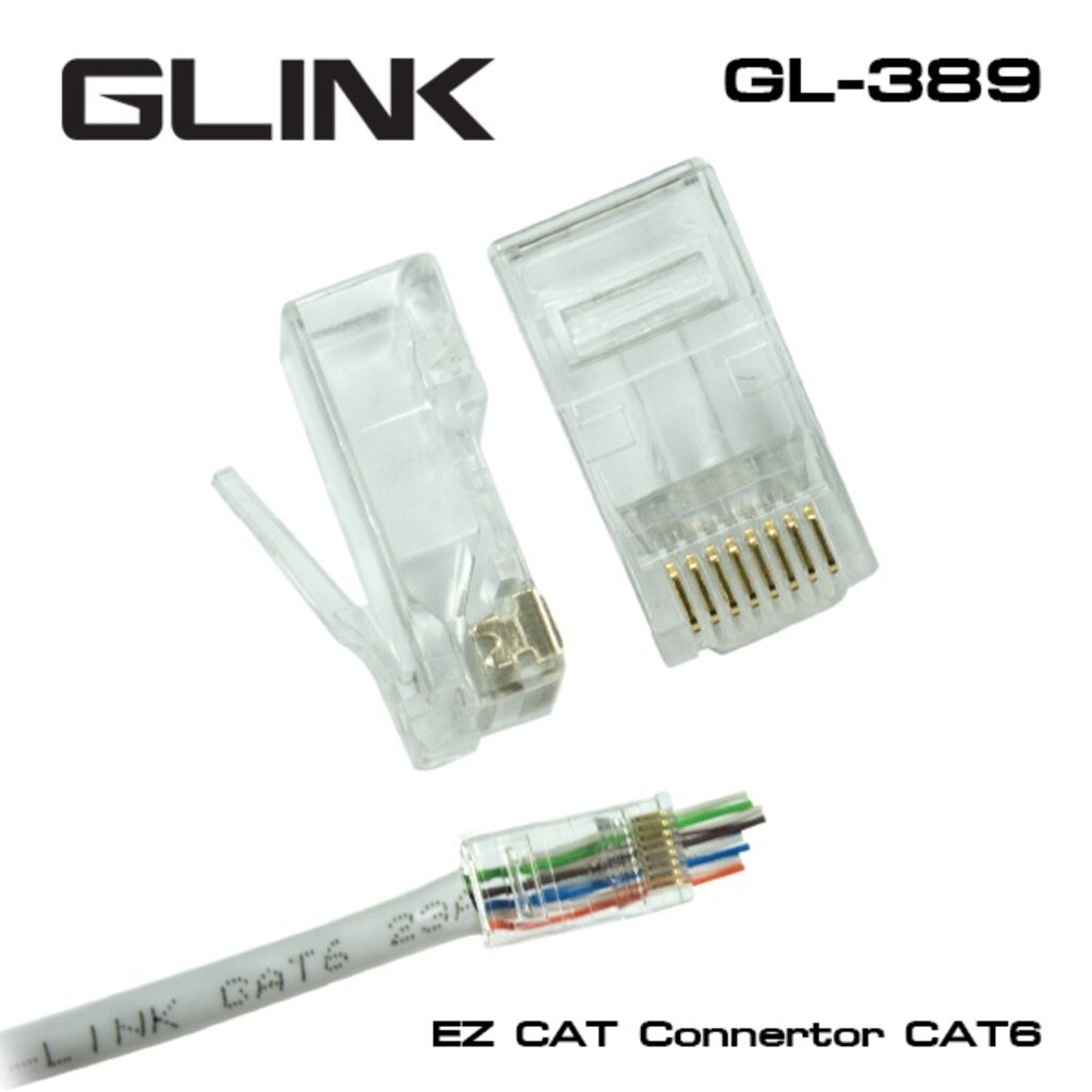 GL 389 RJ45 หัวทะลุ/100 6u