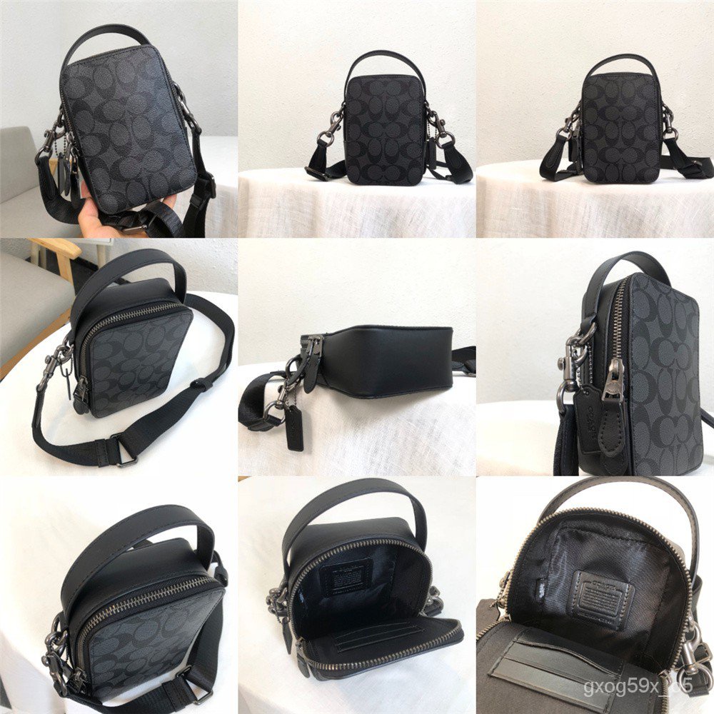 Coach C3147 C3146 Top Handle Crossbody Leather Signature Canvas Women