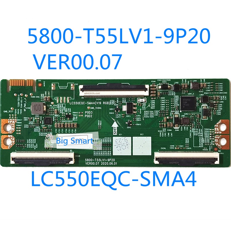 บอร์ดลอจิกทีวี LCD 5800-T55LV1-9P20 VER00.07 55 นิ้ว LC550EQC-SMA4 TCON