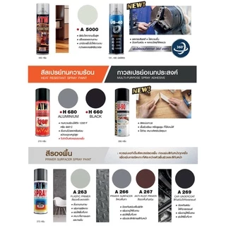 ขายส่ง (12กระป๋อง/ลัง) ATM สีสเปรย์สะท้อนแสง สีสเปรย์ สเปรย์ สีทนความร้อน สีทอง