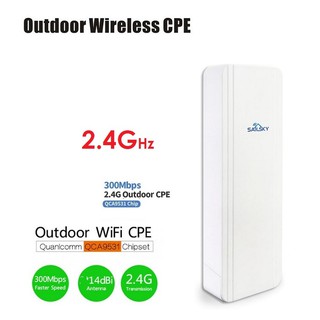 Outdoor Wireless CPE 300Mbps 2.4GHz Access Point WIFI Antenna Wifi Extender Repeater,WISP ตัวกระจายสัญญาณ Wifi