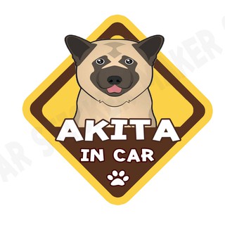 สติกเกอร์ติดรถ สติ๊กเกอร์ติดรถยนต์ สติกเกอร์หมา Akita dog DGA5