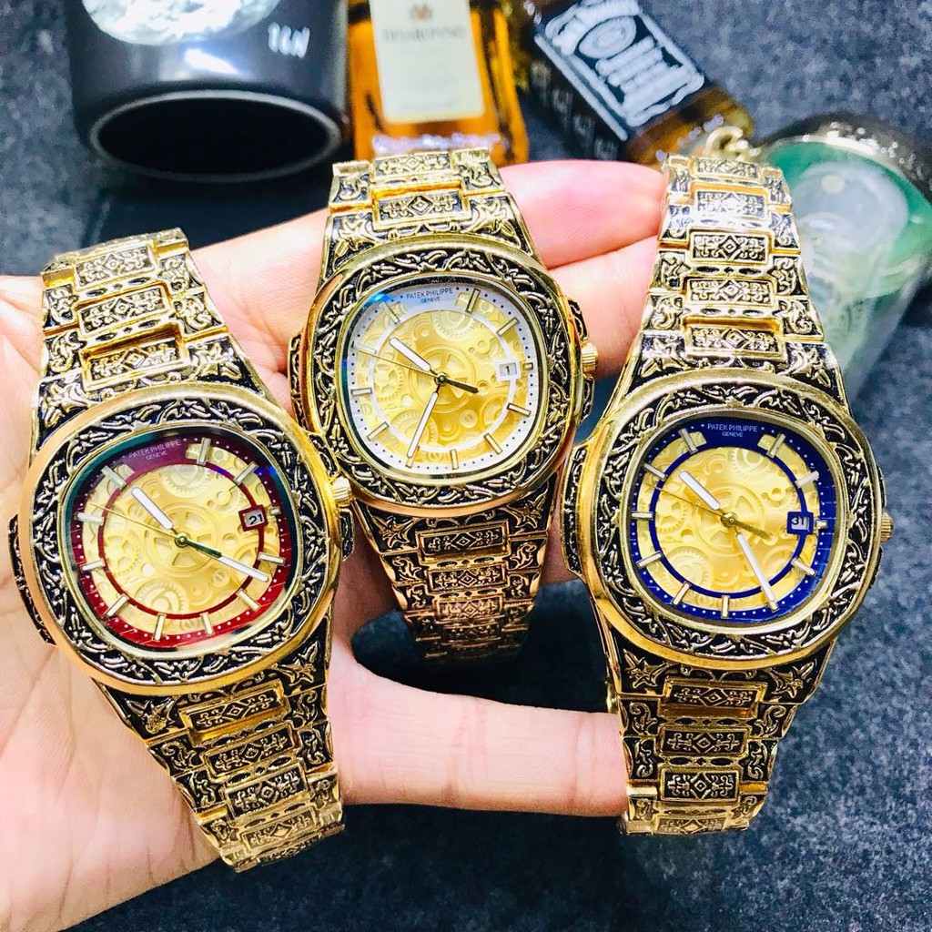 2020 Patek Philippe Style สไตล์การระเบิด Seiko แกะสลักกรณีที่ไม่ซ้ำกันที่ไม่ซ้ำกันที่สมบูรณ์แบบนาฬิก