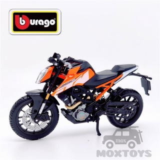 Bimeigao โมเดลรถจักรยานยนต์ KTM 250 Duke สีส้ม สีดํา 1:18