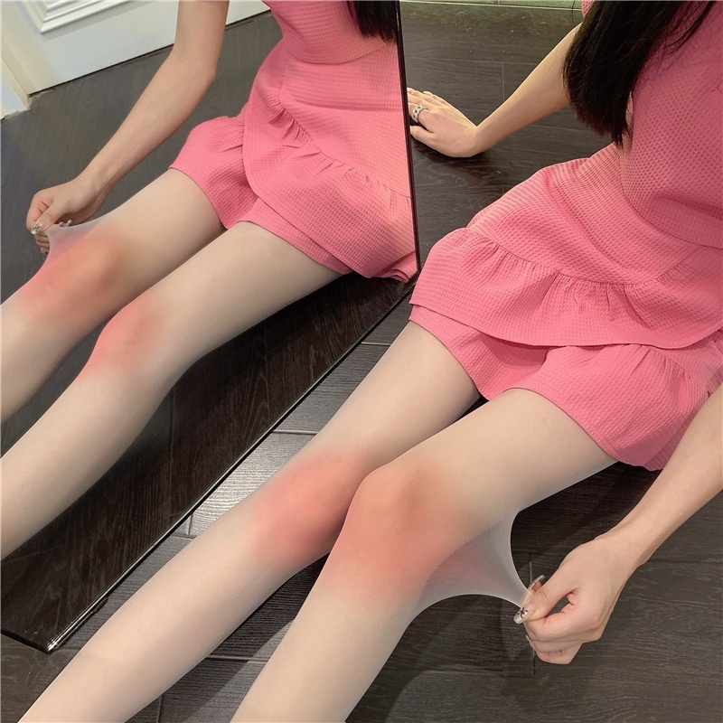 Fashion New Knee High Blush Stockings Pure White Pantyhose Cute Japanese Loli Thin Bottoming Stockin