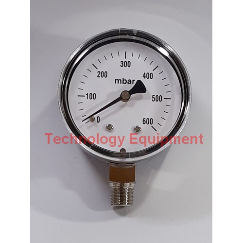 Low Pressure Gauge  หน้าปัด 2.5”  600 mbar  พร้อมส่ง