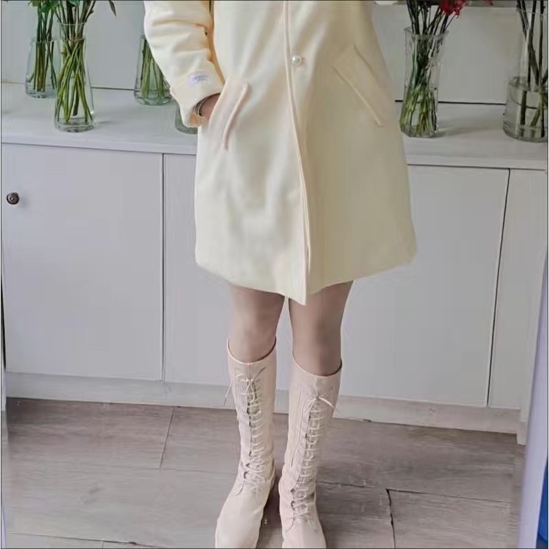 Chole G:Hyde Fit Long Boots รองเท้าบูทหนังยาว(รุ่นHyde)ทรงสวย รองเท้าบูทเกาหลี รองเท้าบูทลุยหิมะ ส้นสูง 3cm(SH0040)