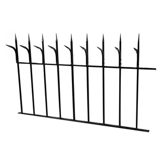 BURGLARY FENCE SPIKE 0.6X1M BLACK รั้วแหลมสำเร็จรูป SPIKE 0.6X1 ม. สีดำ รั้วและอุปกรณ์ อุปกรณ์รั้วและเชือกกั้น วัสดุก่อส