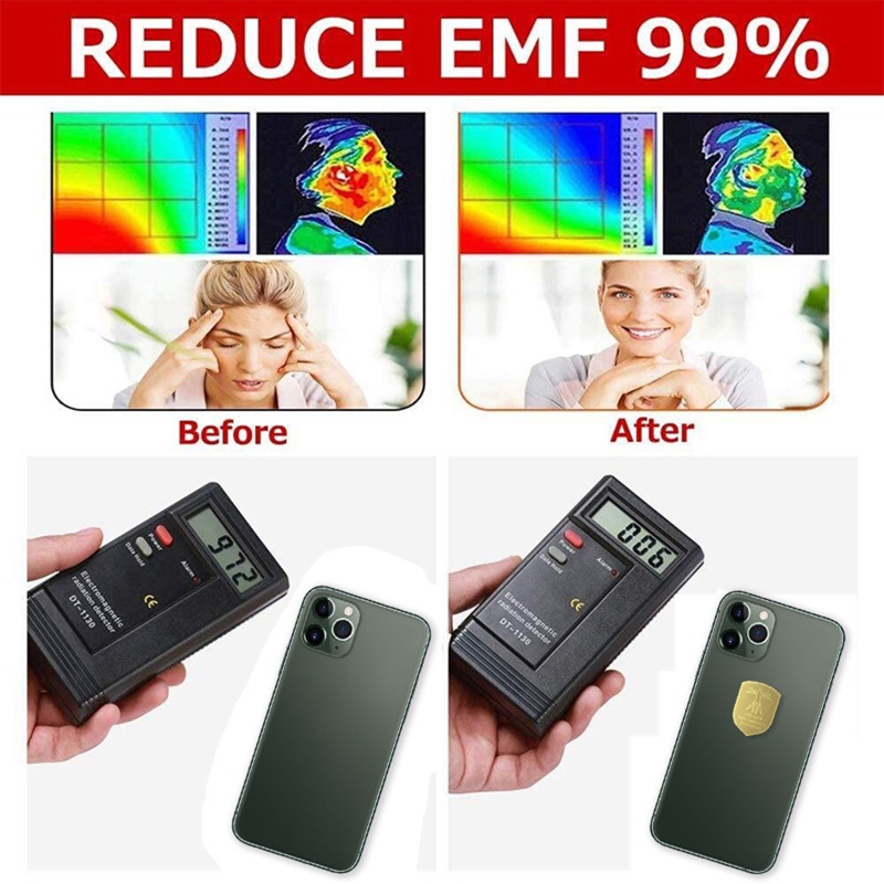 Fuf 10 ชิ้นป้องกันรังสี Scalar Shield EMF สําหรับป้องกันสติกเกอร์มือถือ EMR Blocker