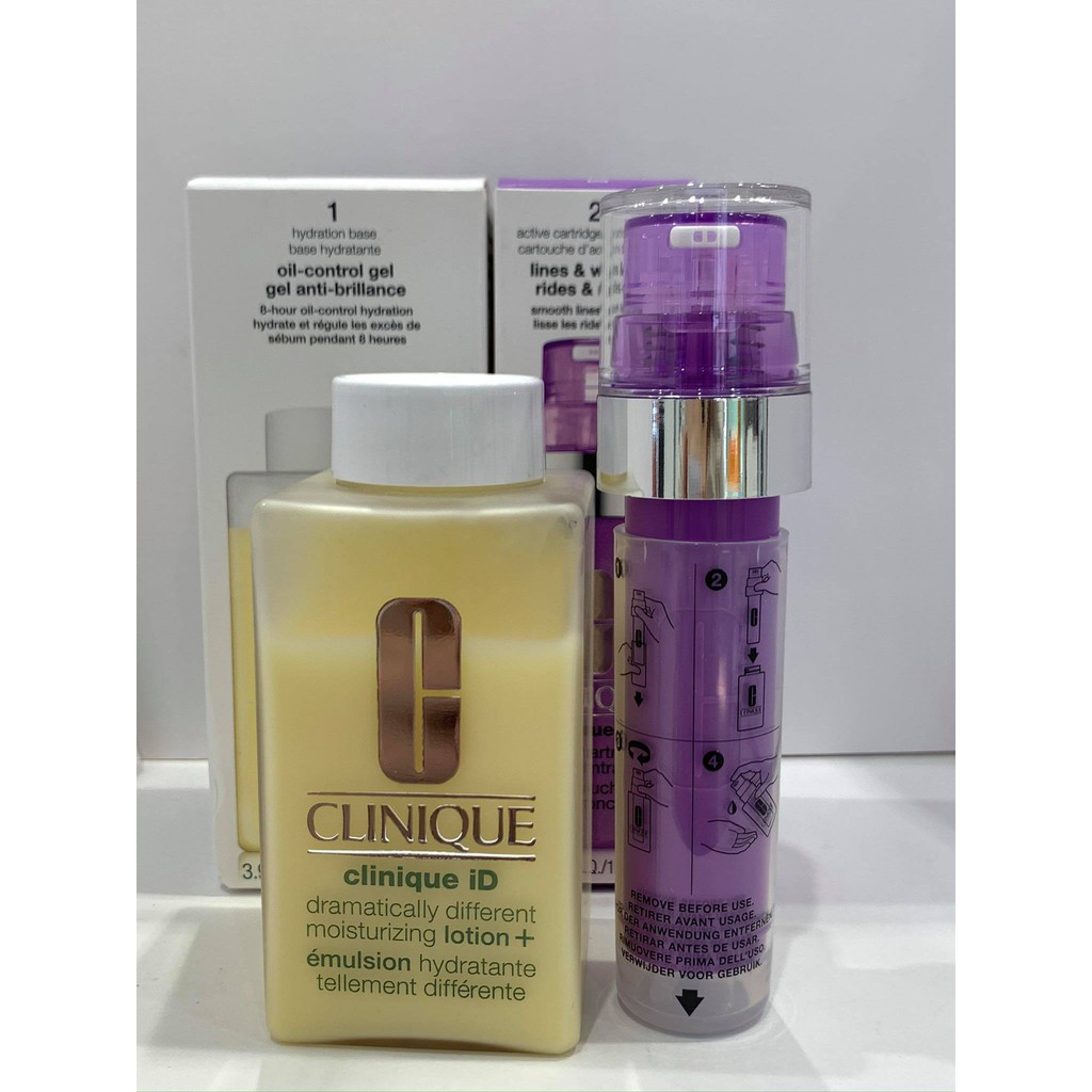 CLINIQUE Clinique iD™: Dramatically Different™ Moisturizing Lotion Set พร้อมกับ บูสเตอร์ (Active Car