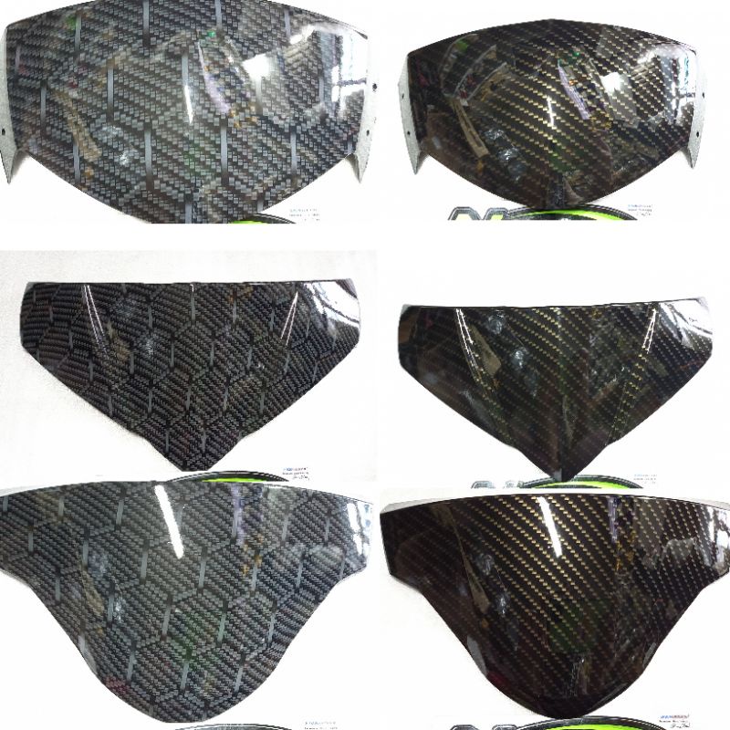 บังไมล์ w125iบังลม w125iปลาวาฬ w125i Led2019-2022 งานเคฟล่า 5D ลายรังผึ้ง ลายสาน