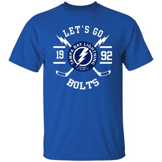 เสื้อยืด พิมพ์ลายสลักเกลียว Tampa Bay Lightning Hockey Club Lets Go 1992 ของขวัญแฟนหนุ่ม