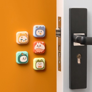 [ราคาพิเศษ] Door Stoppers Wall Protector Cartoon Buffer Mute Shakeproof PVC Handle Stopper Crash Pad for