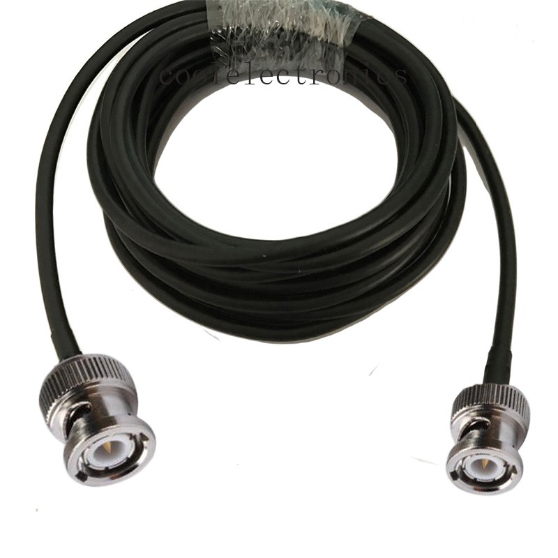 BNC ชาย BNC ชายขั้วต่อ RG58 50-3 RF Coaxial สาย 50ohm 1m 2m 3m 5m 10m 15m 20m