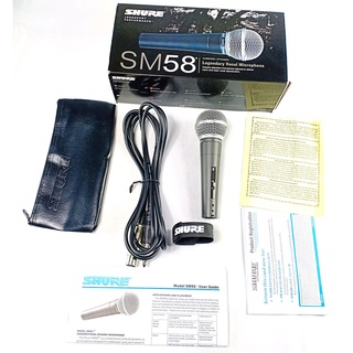 BM Premium microphone shure sm58 ไมค์โครโฟนพร้อมสาย และ กระเป๋าหนัง shure คุณภาพเสียงดี ไมค์ dynamic คุณภาพเสียงดี